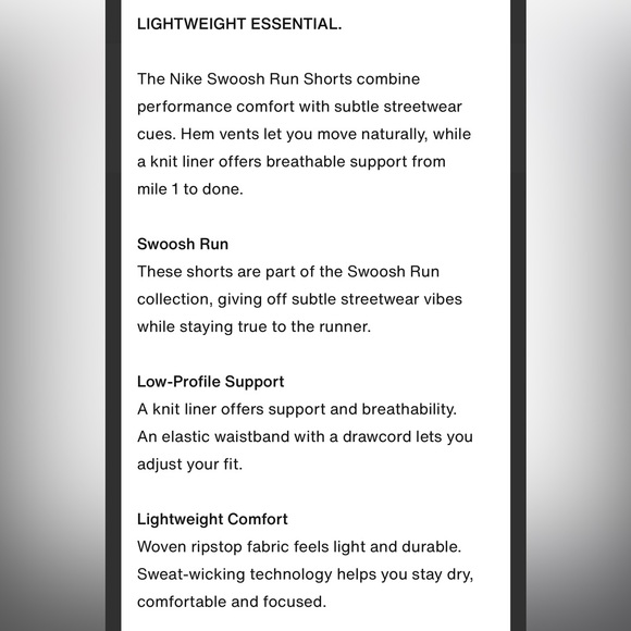 Nike Swoosh Run Running Short Bundle Size S - Picture 12 of 12